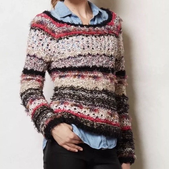 Anthropologie Sleeping on Snow Avron Pullover M sweater knit - Picture 14 of 16